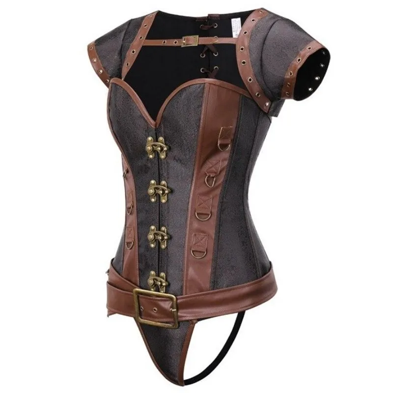 Ansicht 5 — Steampunk-Korsett – Leder