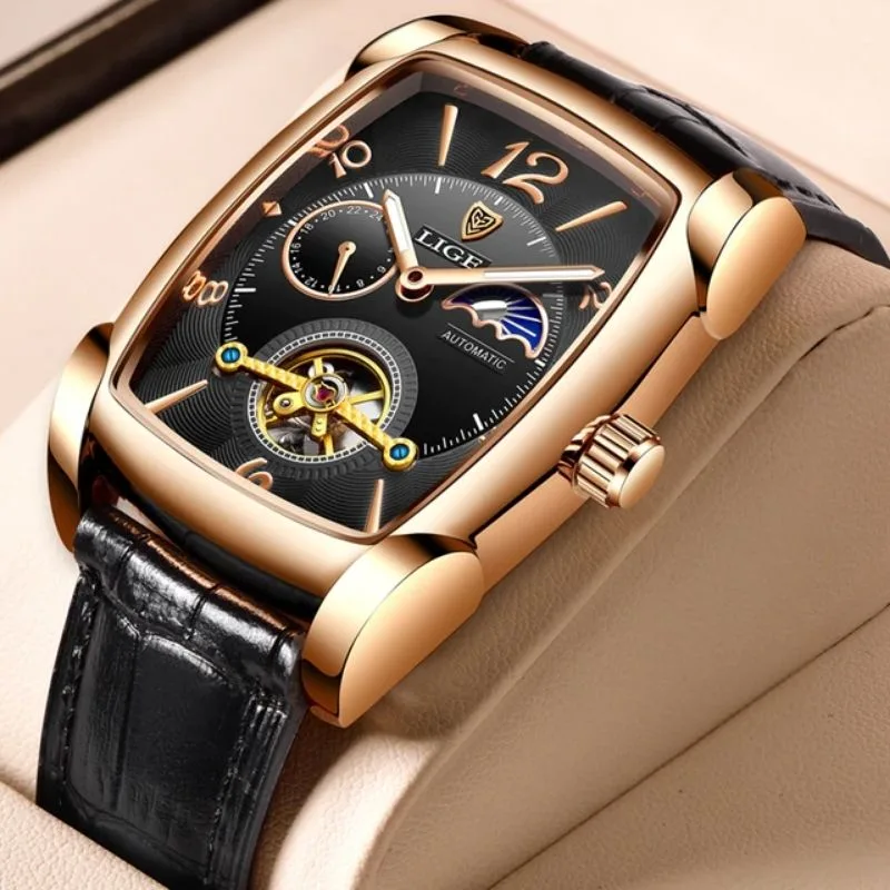 Ansicht 4 — Uhr für Herren – rechteckig Eleganter Stil