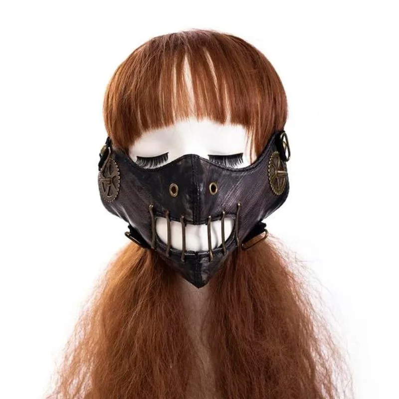 Ansicht 2 — Steampunk-Maske – PU-Kunstleder