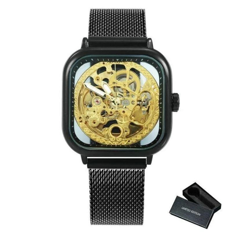 Ansicht 8 — Steampunk-Uhr – Sichtbares Uhrwerk