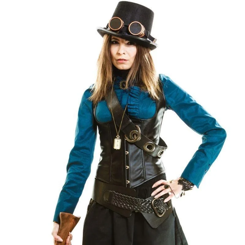 Ansicht 2 — Steampunk-Brille im Schweißer-Look
