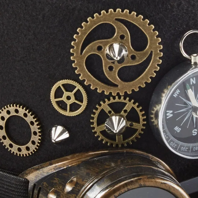 Ansicht 4 — Steampunk-Hut – mit Mechanische Motive
