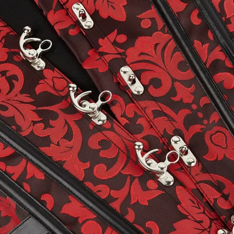 Ansicht 5 — Steampunk-Korsett – rot