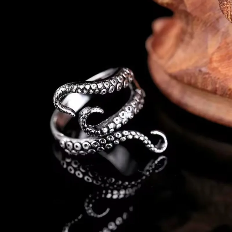 Ansicht 4 — Steampunk-Ring – Kraken