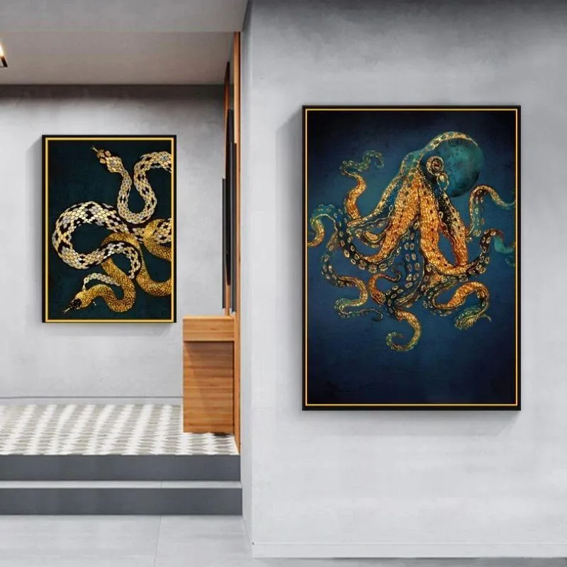 Ansicht 2 — Steampunk-Wandbild – Oktopus – Modell 3