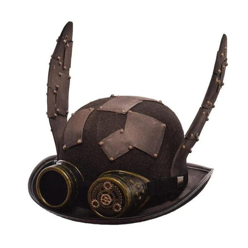 Ansicht 2 — Steampunk-Hut mit Hasenohren