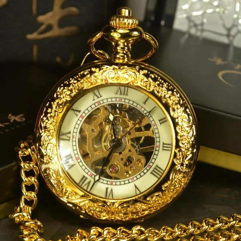 Taschenuhr – mit Sprungdeckel goldfarben