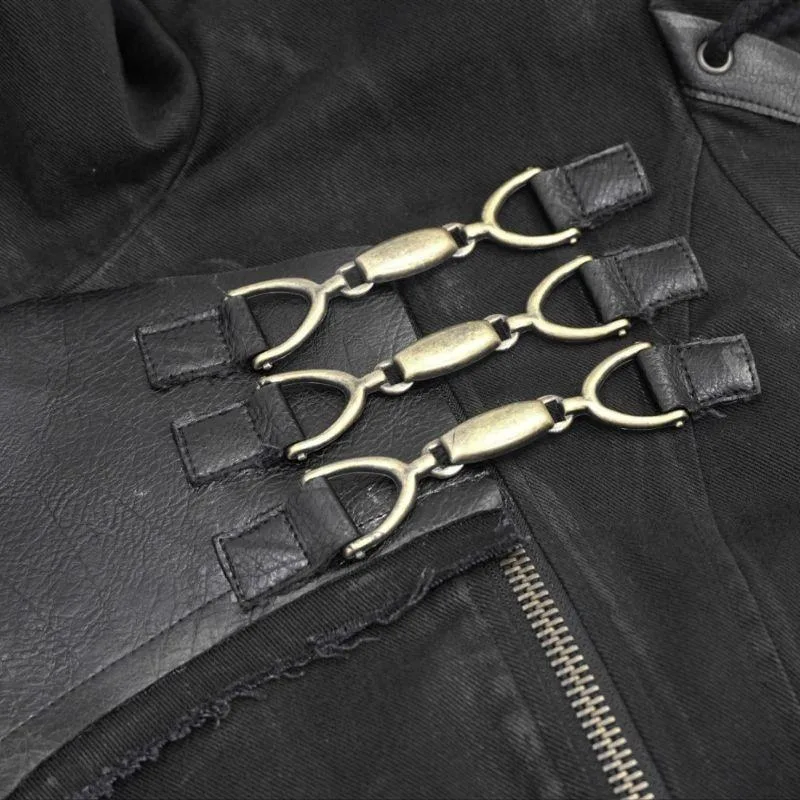 Ansicht 5 — Steampunk-Jacke – Trench Coat mit Kapuze