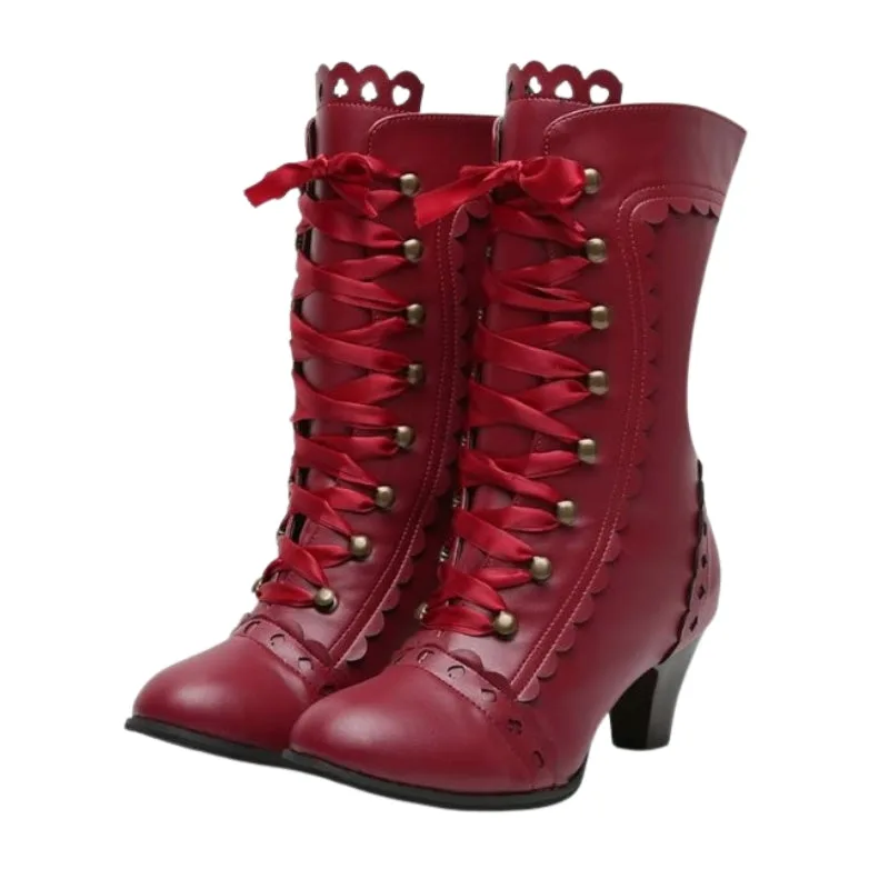 Ansicht 14 — Steampunk-Stiefeletten – viktorianisch mit Schnürung
