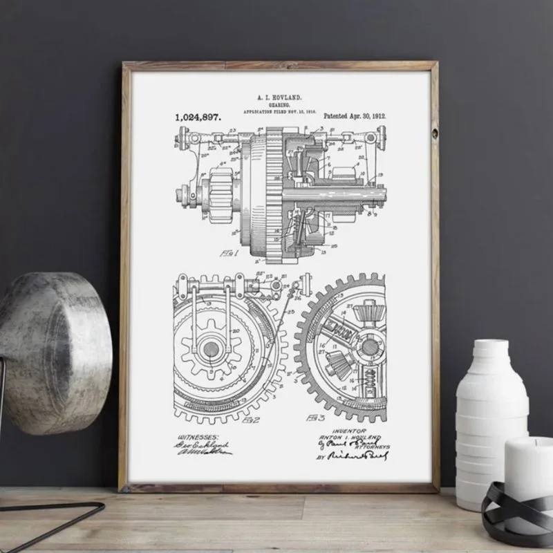 Ansicht 2 — Wandbild – Design Zahnrad