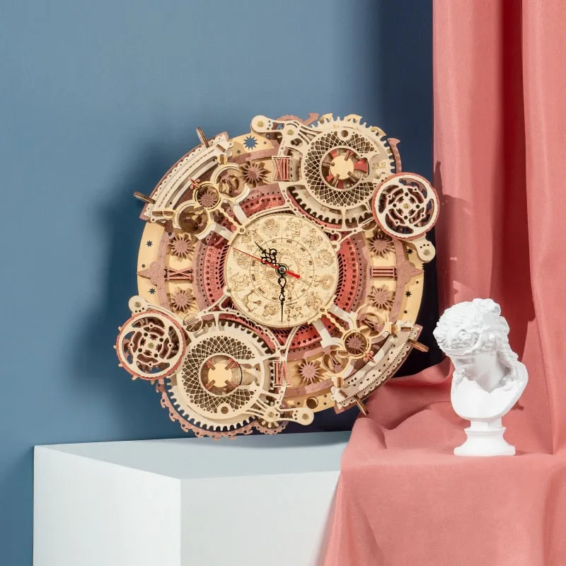 Ansicht 2 — Modellbausatz – aus Holz Uhr Bewegt