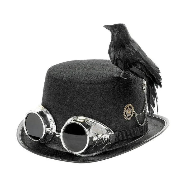 Ansicht 6 — Steampunk-Hut – mit Vogel