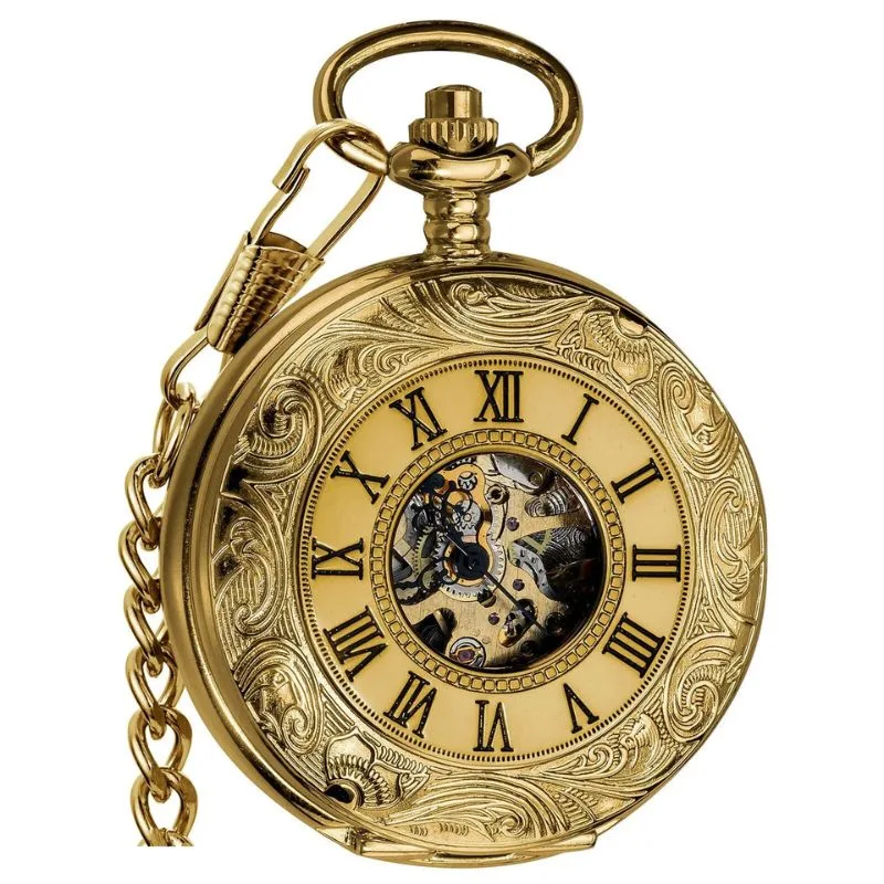Steampunk-Taschenuhr – goldfarben