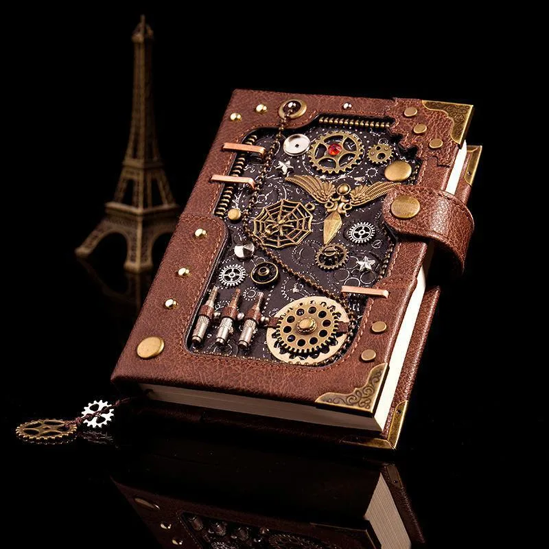 Ansicht 4 — Steampunk-Notizbuch – aus PU