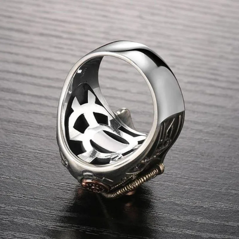 Ansicht 6 — Steampunk-Ring – Totenkopf