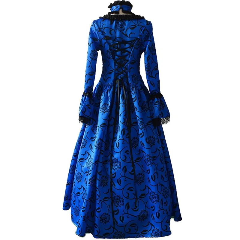 Ansicht 2 — Steampunk-Kleid – viktorianisch blau