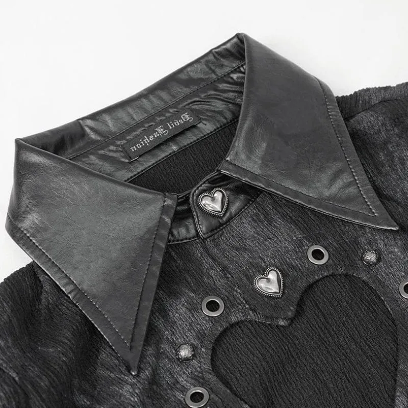 Ansicht 4 — Steampunk-Bluse – Offener Kragen