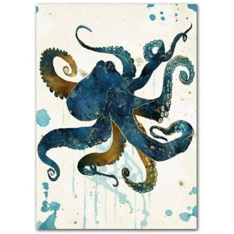 Steampunk-Wandbild – Oktopus
