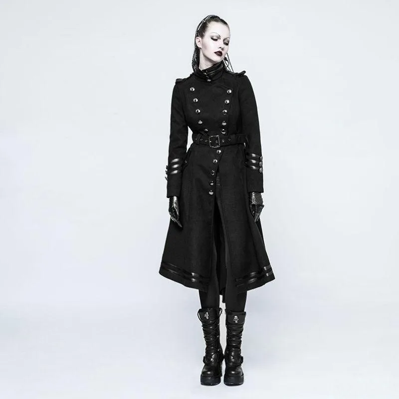 Ansicht 2 — Mantel für Damen – lang schwarz Gothic