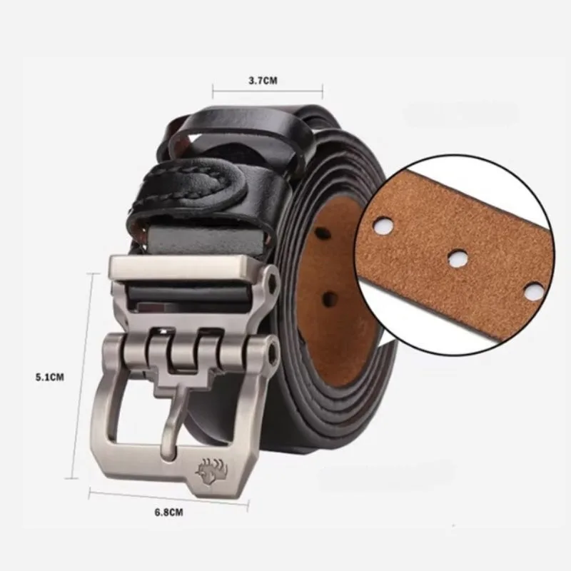 Ansicht 3 — Steampunk-Gürtel für Herren – Leder