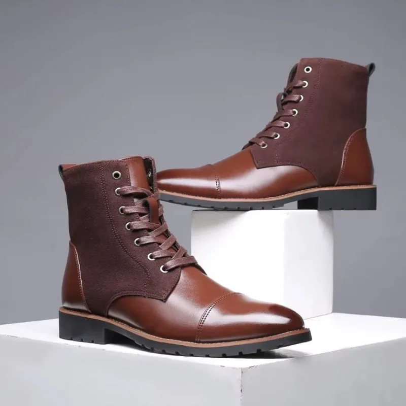 Ansicht 8 — Stiefeletten – braun aus PU-Kunstleder und mit Schnürung