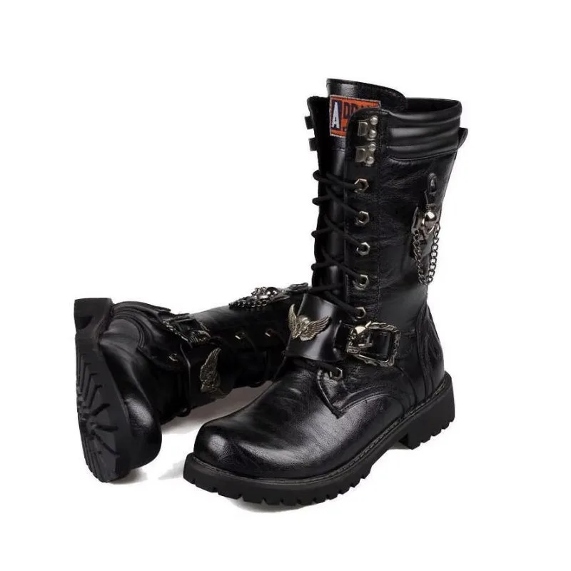 Ansicht 7 — Steampunk-Stiefel – Gothic Totenkopf