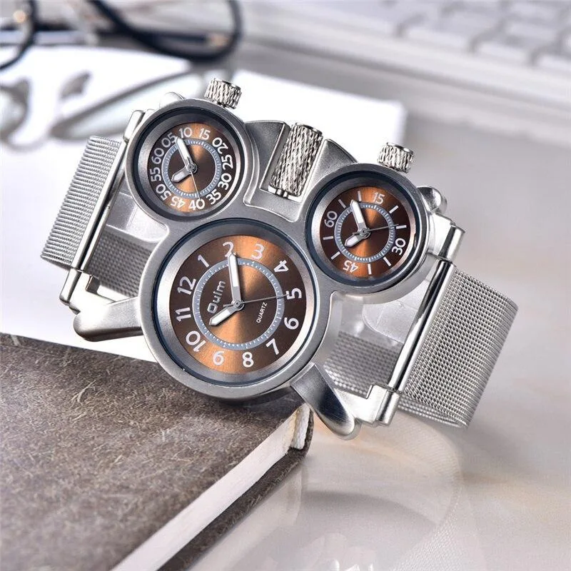 Ansicht 6 — Steampunk-Uhr für Herren – 3 Zifferblätter
