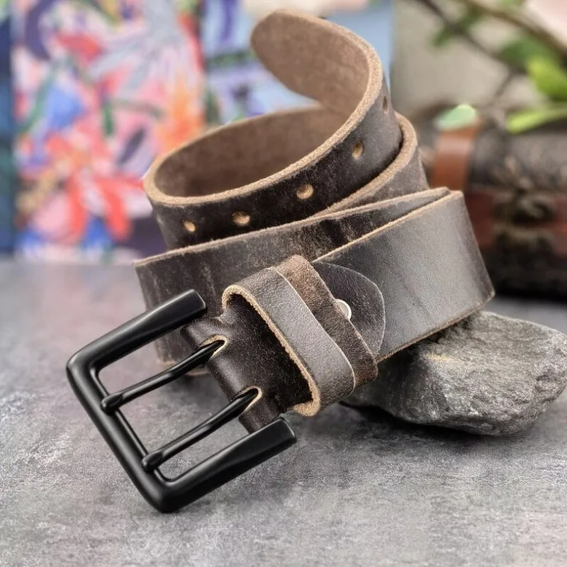 Ansicht 5 — Gürtel – braun aus Leder Antik-Finish