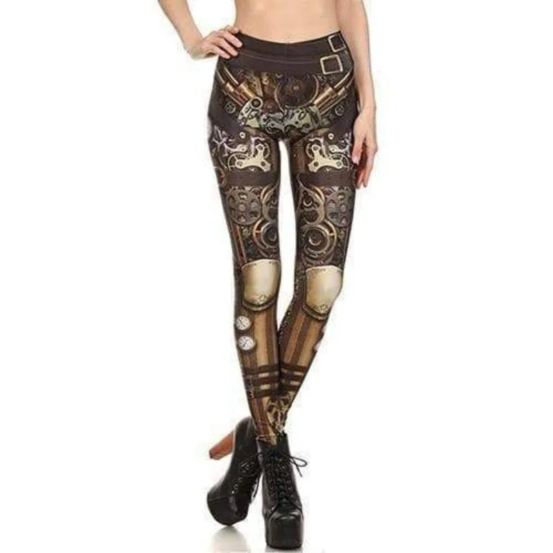 Steampunk-Leggings – Zahnrad