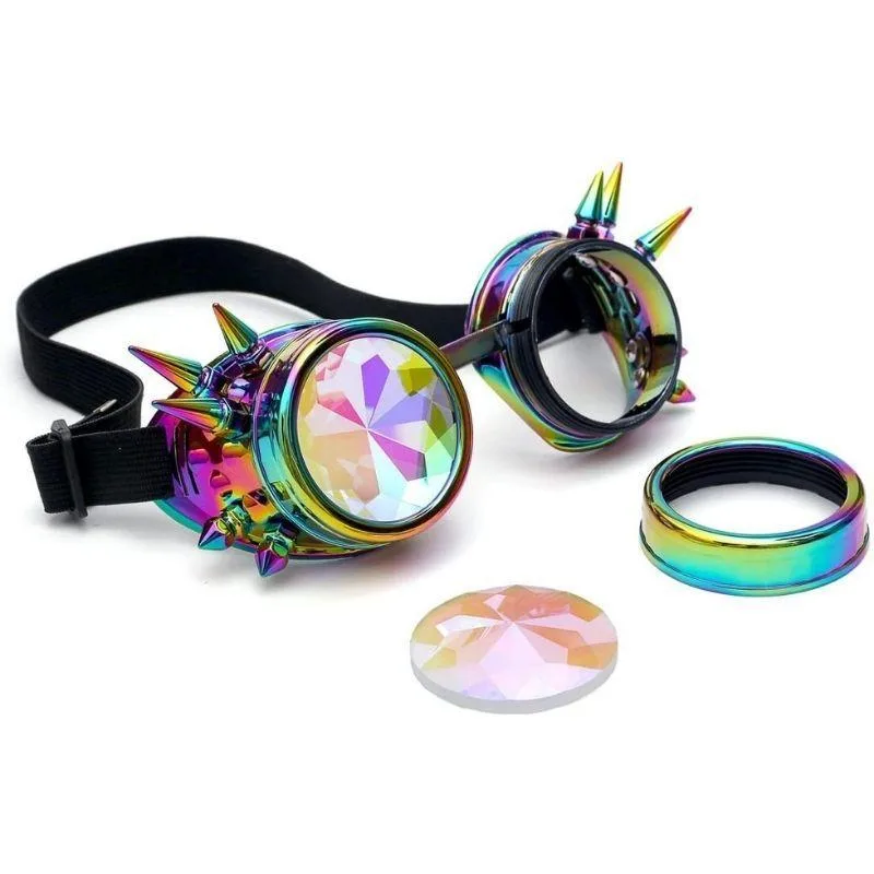 Steampunk-Kaleidoskopbrille – mit Nieten