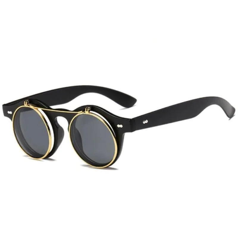 Steampunk-Sonnenbrille – Klappgläser – Modell 2