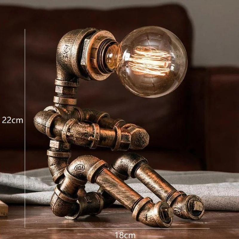 Ansicht 10 — Steampunk-Lampe – Robot