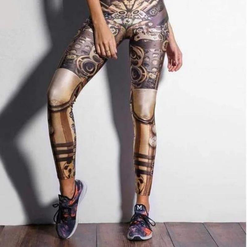 Ansicht 4 — Steampunk-Leggings – Zahnrad