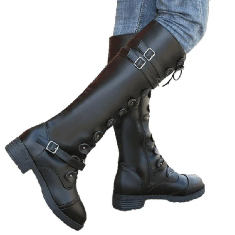 Ansicht 4 — Steampunk-Stiefel – hoch flach
