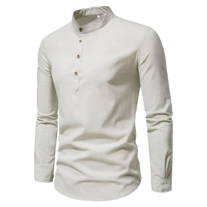 Polo Ärmel Lang Mao-Kragen