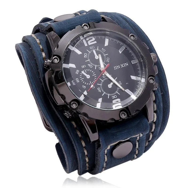 Ansicht 7 — Armbanduhr – Breit aus Leder