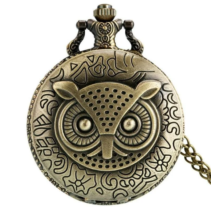 Steampunk-Taschenuhr – Eulen
