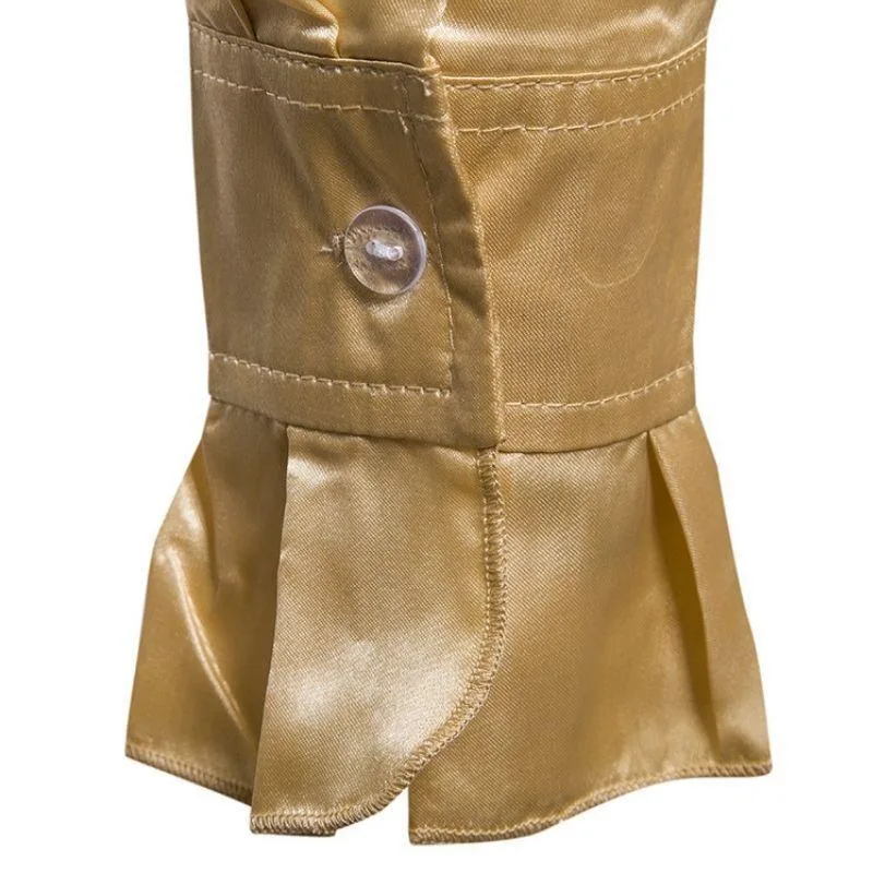 Ansicht 4 — Steampunk-Hemd – aus Satin goldfarben