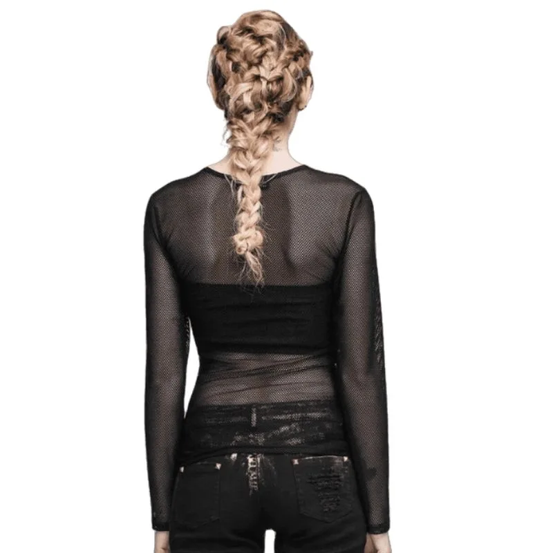 Ansicht 2 — T-Shirt für Damen – Transparent Strick