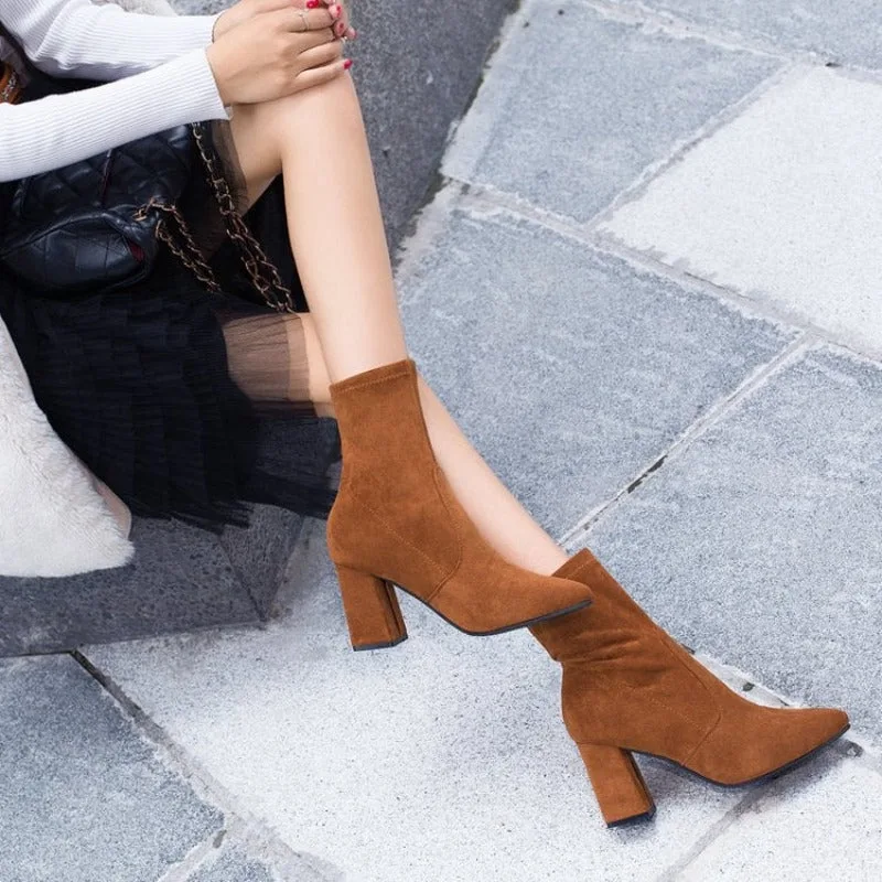 Ansicht 5 — Stiefeletten – Absatz aus Wildleder