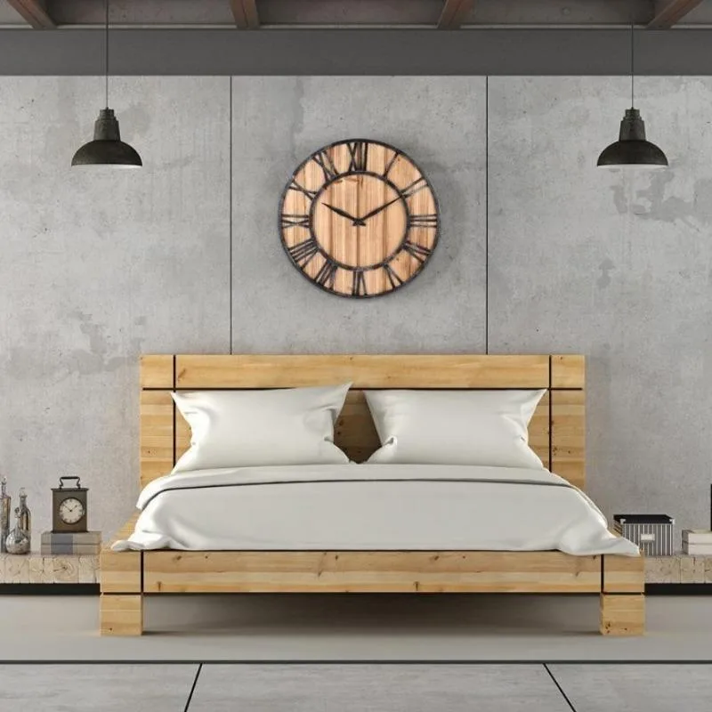 Ansicht 3 — Steampunk-Uhr – Industriell aus Holz und Metall