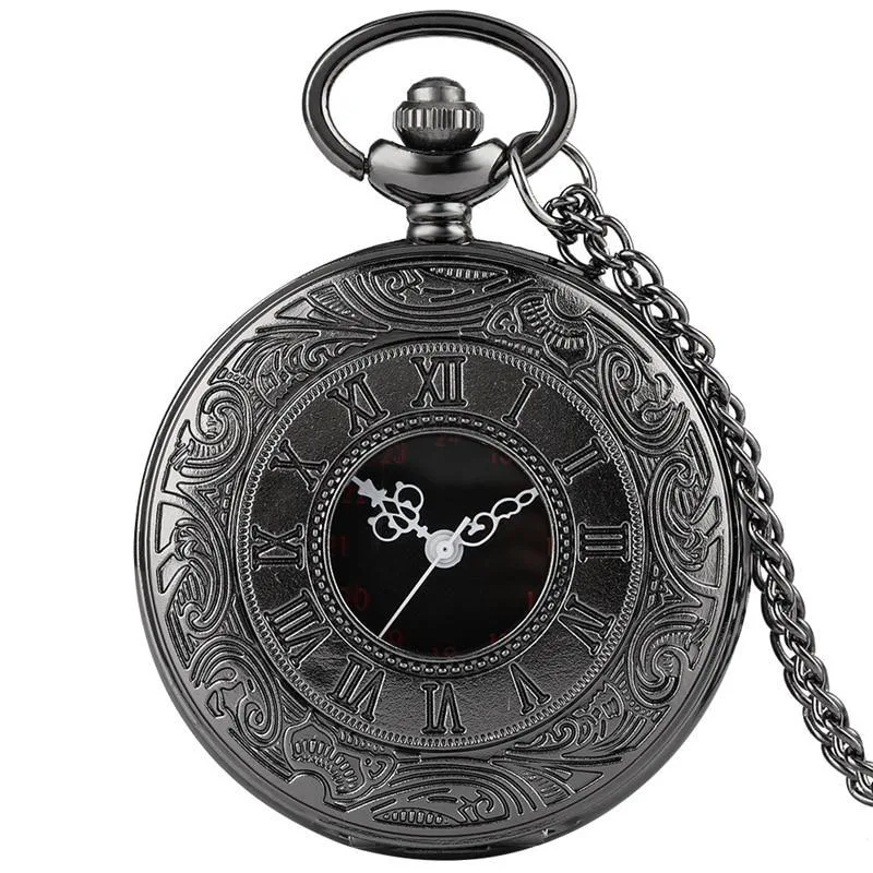 Steampunk-Taschenuhr – schwarz