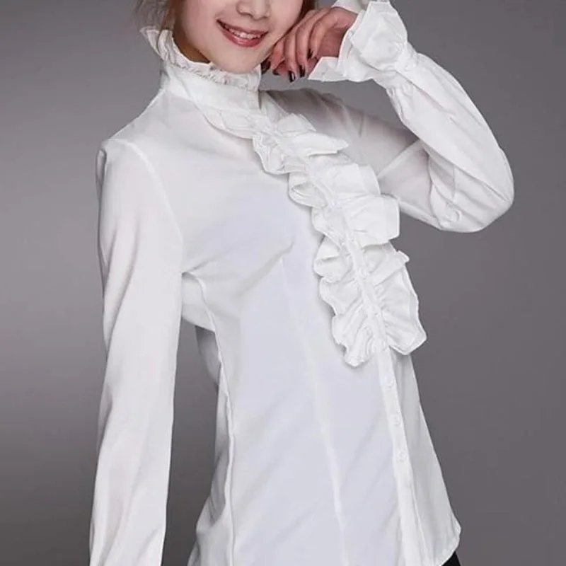 Ansicht 3 — Steampunk-Bluse für Damen – weiß