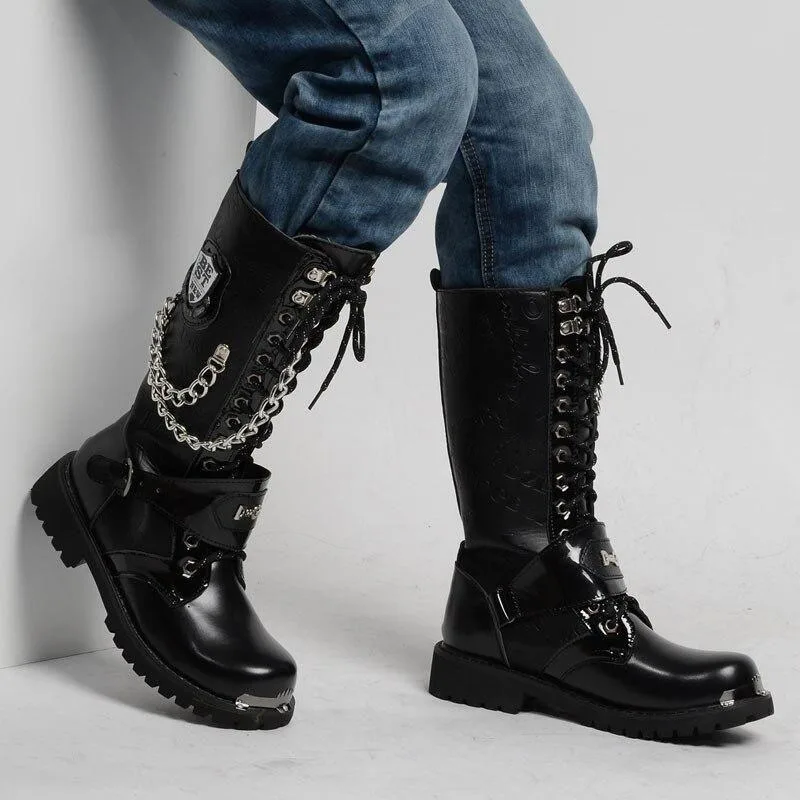 Ansicht 2 — Steampunk-Stiefel – Hoher Schaft