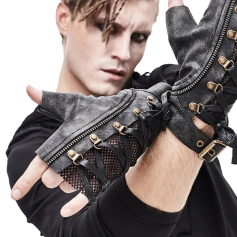 Ansicht 3 — Fingerloser Handschuh für Herren – Gothic