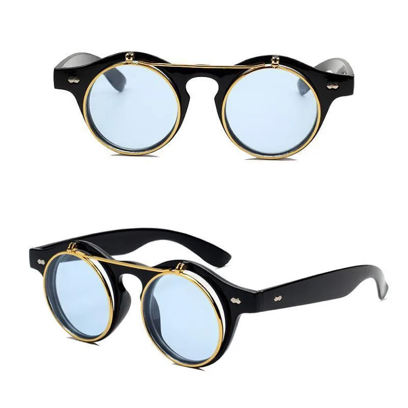 Ansicht 3 — Steampunk-Sonnenbrille – Klappgläser – Modell 2