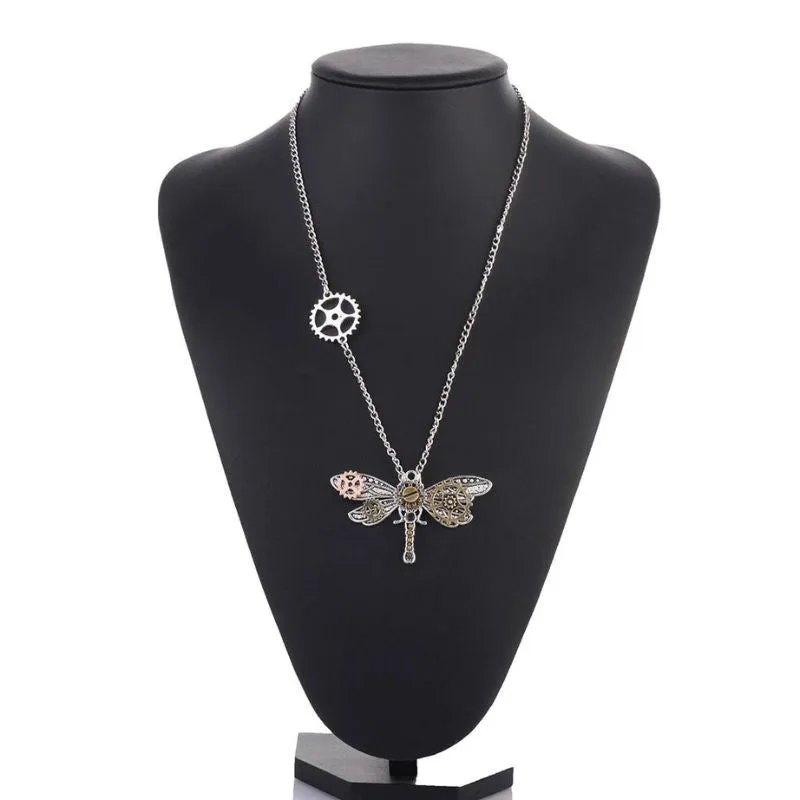 Ansicht 4 — Steampunk-Halskette – Schmetterling