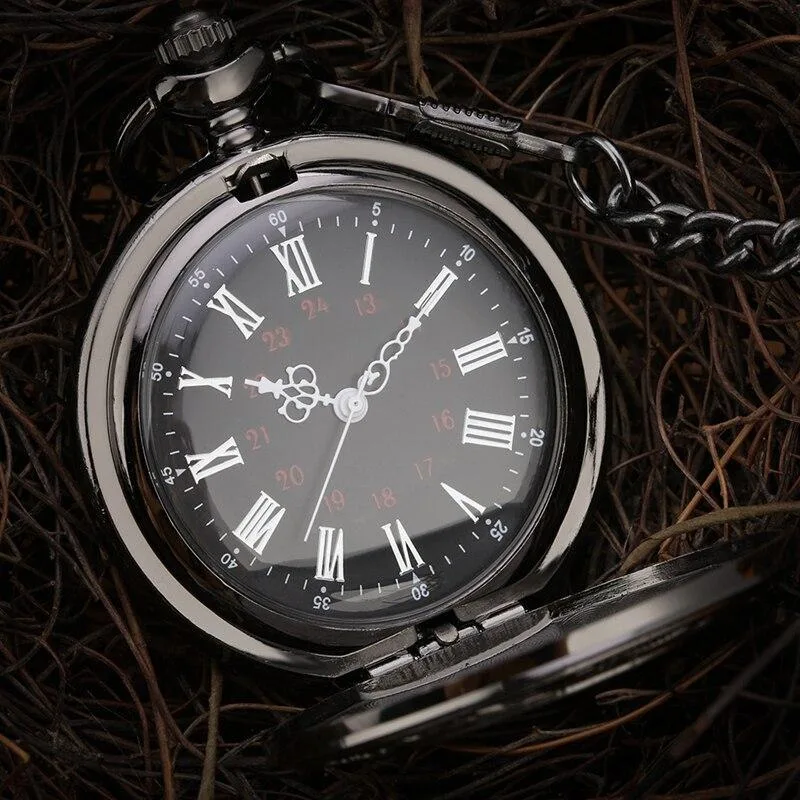 Ansicht 3 — Steampunk-Taschenuhr – schwarz