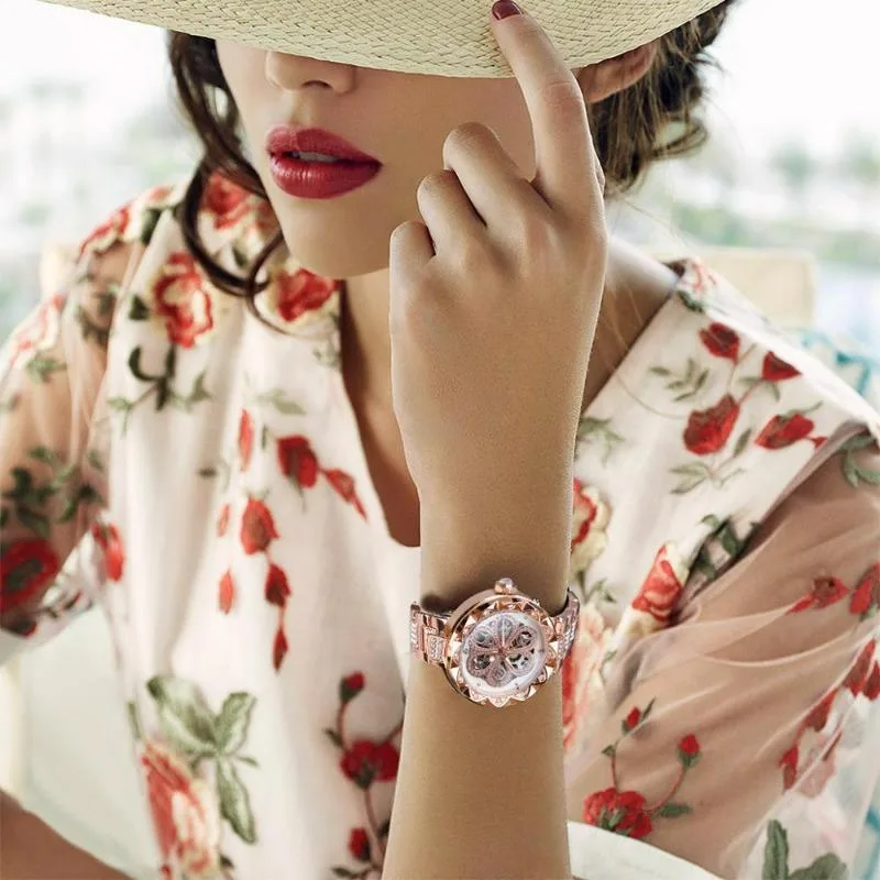 Ansicht 2 — Skelettuhr für Damen – Eleganter Stil