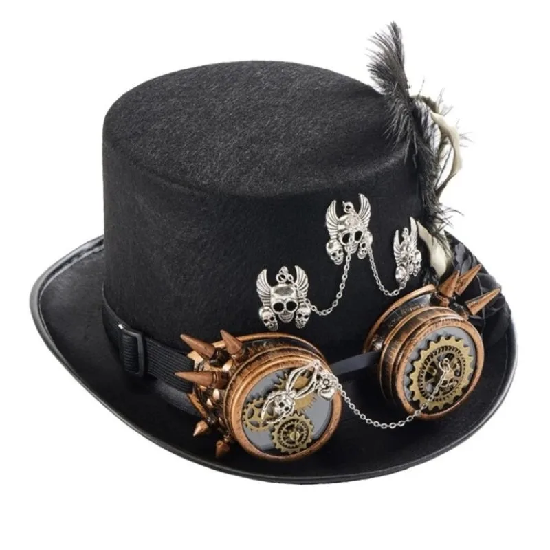 Ansicht 5 — Steampunk-Hut – Totenkopf